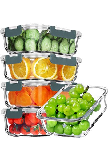erorex Glass Meal Prep Containers,Glass Food Storage Containers Lids,Food Storage Container 100% Leakproof