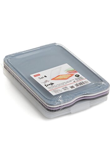 erorex Fresh Mix 4 Cold Cuts Container 4 Piece Set, Multicolor
