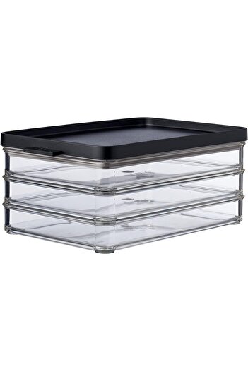 erorex Ham Storage Box 3 Layers Fridge Storage Box Lid Cold Cuts Container Kitchen Organization 3 X 500 Ml
