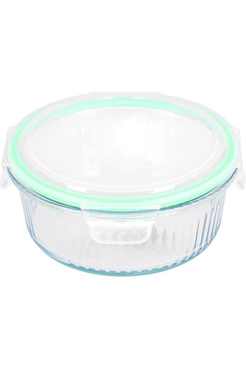 erorex Rf9822 620Ml Airtight Glass Container Portable Glass Round Container Airtight Food Storage