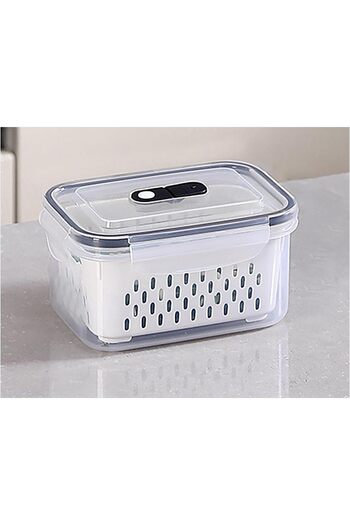 erorex Leakproof Storage Organizer, Fruit Vegetable Food Storage Container Removable Colanders, Bpa Free