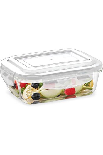 erorex Klip N Store Rectangular Glass Storage Container Air Tight Lid Food Storage Container Microwave
