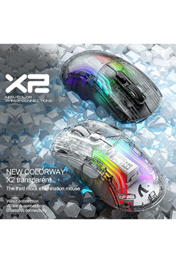 erorex ماوس كمبيوتر لاسلكي قابل لإعادة الشحن 2.4 جيجاهرتز بتقنية البلوتوث، ماوس ألعاب RGB ملون، E Sports Office Silent