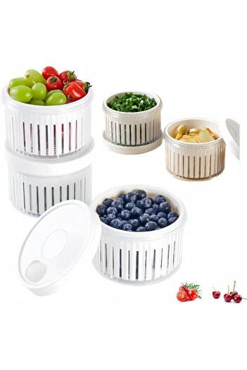 erorex Berry Keeper Container, 3Pack Fruit Storage Containers Fridge Lids, Fruit Produce Saver Removable