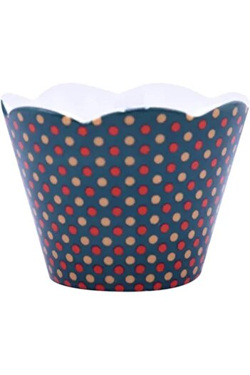 erorex Porcelain Cupcake Holder Blue/Red/Beige 6.5X5Centimeter