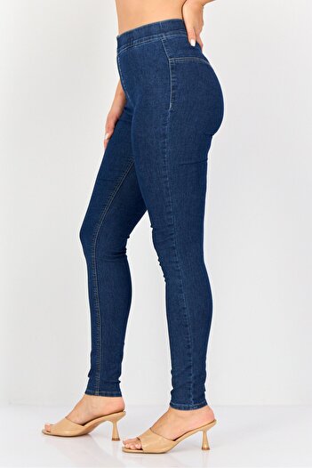 JDY Women Skinny Fit Solid Stretchable Jeans, Blue