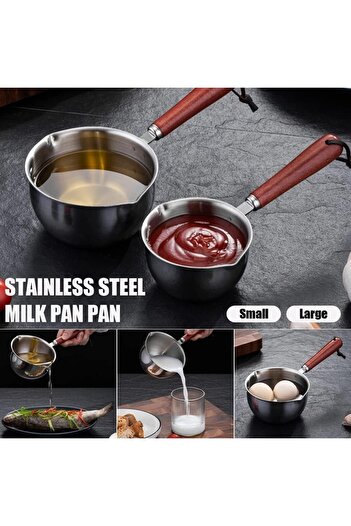 erorex 304 Stainless Steel Mini Frying Pan, Hot Oil Pan, Boiled Eggs Hot Chocolate Hot Milk Pot Household