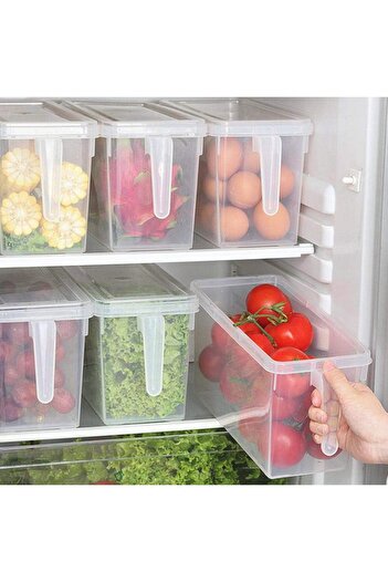 erorex Food Storage Boxes Lids Freezer Safe 3 Pcs 4.7L Large Plastic Kitchen Refrigerator Stackable Food