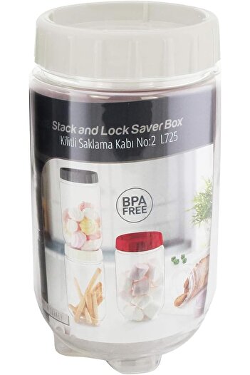 erorex Stack Lock Saver Box, Storage Containers Lids Air Tight Containers Kitchen Storage L 00725 Ivory