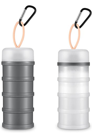 erorex 2 Pcs Protein Powder Container Funnels Stand, 4 Stackable Leakproof Protein Powder Dispenser,