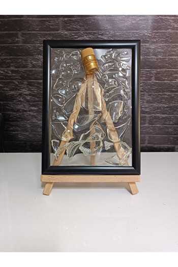 zaykırıksanat Cam Şişe Kırık Sanat Orta Boy Çerçeveli Epoksi Tablo