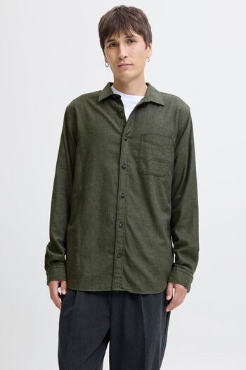 Jack & Jones Men's Button Closure 100% Cotton Shirt - Classic