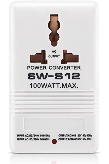 singway Voltage Transformer SW-S12-100W 110V to 220V or 220V to 110V Converter Adapter (100)