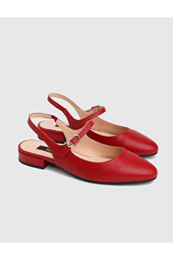 İLVİ Ramira Genuine Leather Red Women's Sandals