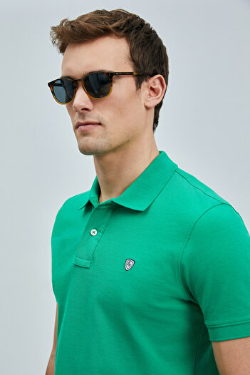 Lufian Polo Neck Comfort Fit Men's T-Shirt