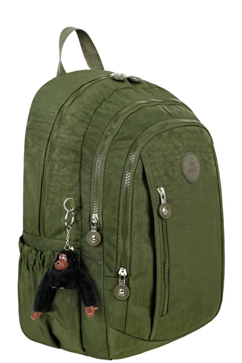 H&D COLLECTİON Water Resistant Fabric Unisex Large Size Backpack-School Bag with Multi-Eye Laptop Compartment
