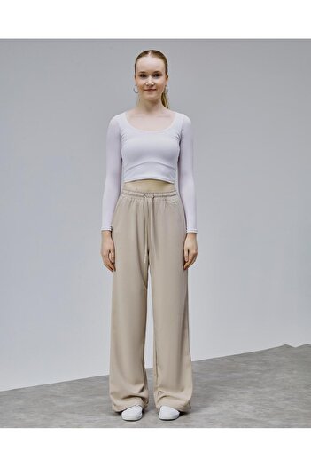 Butik Belly Drawn Elastic Fabric Palazzo Pantalon
