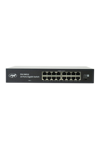 PNI Switch SW016, 16 x 10/100/1000 Mbps, Gigabit, carcasă metalică