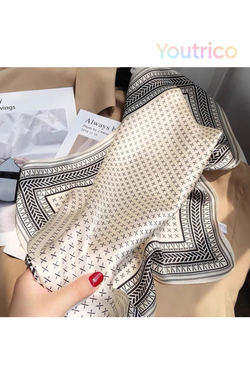 Youtrico Early autumn, pattern printed silk scarf, square scarf&neckerchief& bag scarf,70*70cm