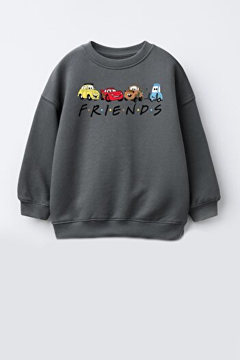 Monila Unisex Printed 3 Thread Fabric Cotton Sweatshirt
