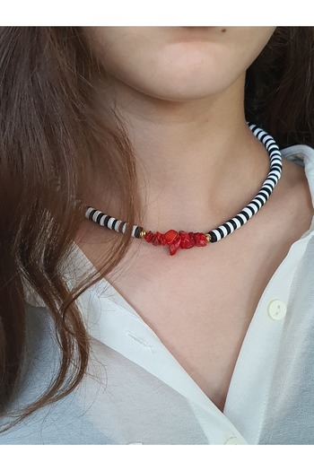 Other Coral Necklace New Season Trend Natural Stone Women's Necklace