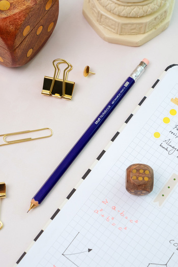 Matt Notebook Premium Wooden Body Versatile Tip Pen 0.5 mm Navy Blue