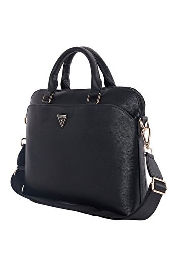 Guess Geantă laptop piele ecologică, 15", neagră