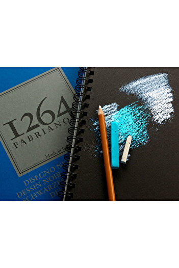 Fabriano Drawing pad 1264 Black Drawing, A4, 200gr, 40 sheets, spiral bound