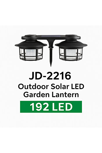 TSUMAB JD-2216 Outdoor Solar LED Garden Lantern – 192 LED