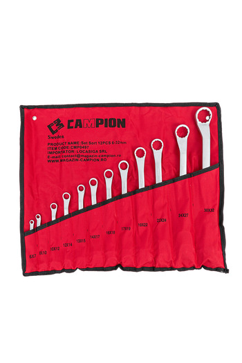 DDT Combination wrench set 6-32 Campion CMP0497, 12 pieces