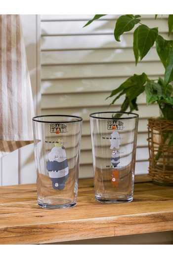 LC Waikiki Lcw Home Mixed We Bare Bears Printed Cups Set of 2 570 ml