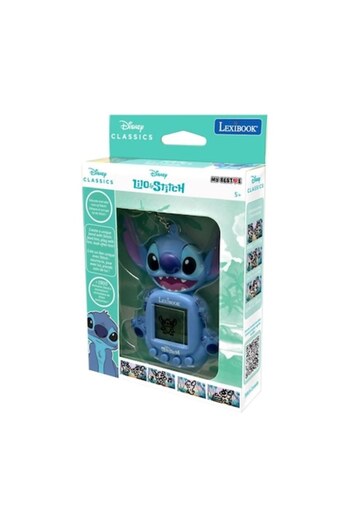 LEXIBOOK Mini consolă pentru copii, Lexibook, model Stitch, 3 jocuri, portabilă, albastră