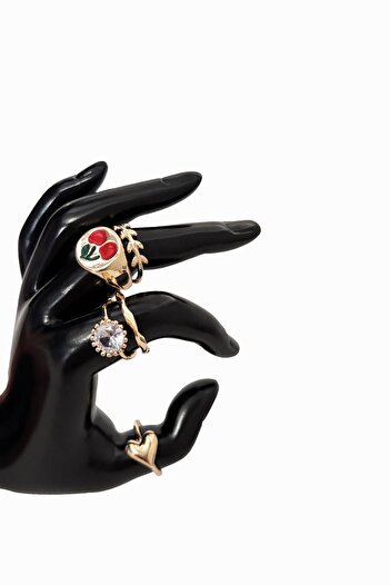 New Obsessions Cherry Combination Ring Set