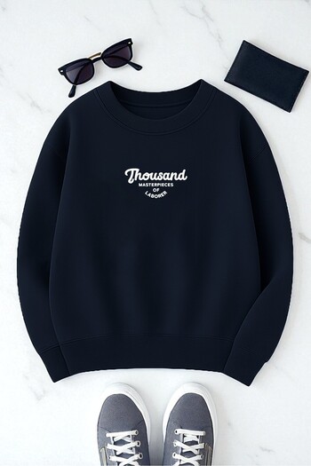 uyguntarz Unisex Thousand Printed Oversize Sweatshirt