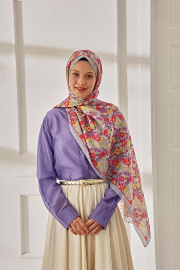 Silk Home Patterned Soft Shawl 70019-01