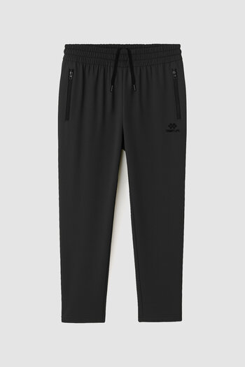 TOMMY LIFE Anthracite Zippered Classic Leg Oversized Men's Sweatpants - 84947