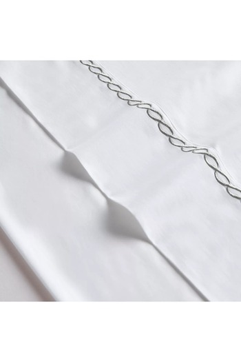 Home Centre Wave Egyptian Cotton Sateen 400 Thread Count Super King Flat Sheet - 260x270 cm