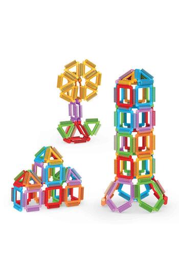 hak-iş oyuncak Dede Geometric Puzzle 96 Piece Colorful Educational Building Toy Set
