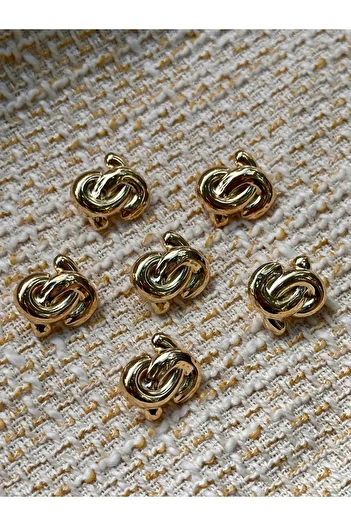 ODDA TASARIM ATÖLYESİ C.H.A.N.E.L Model New Season Gold 1.8 cm Button Set