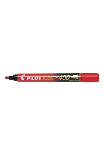 Pilot P400 permanent marker, beveled tip, 4 mm, red