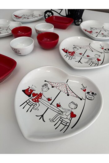 Demet Çeyiz Aksesuar Set Breakfast Fairy Tale 12 Pieces for 6 People