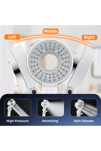 OEM Multifunctional shower head with 3 spray modes + 4 PP cotton filters with Ca sulfite balls