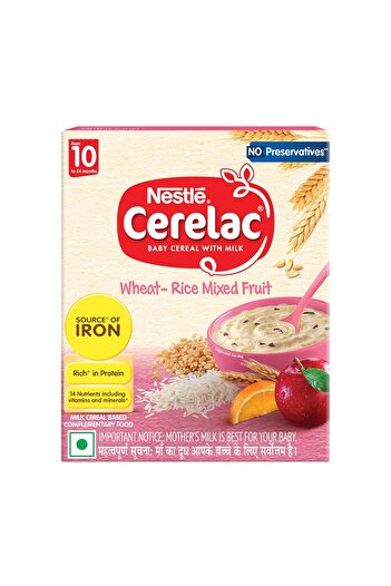 Cerelac Nestle Baby Cereal with Milk Wheat Rice Mixed Fruit From 10 to 24 Months Stage 3 300g