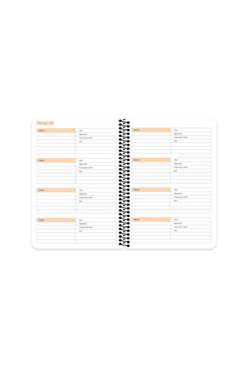 Hisli Şeyler A5 Spiral Academic Planner - I Think Therefore I Am