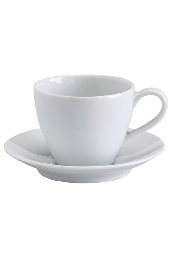 IKEA VÄRDERA Coffee cup and saucer, white, 20 cl