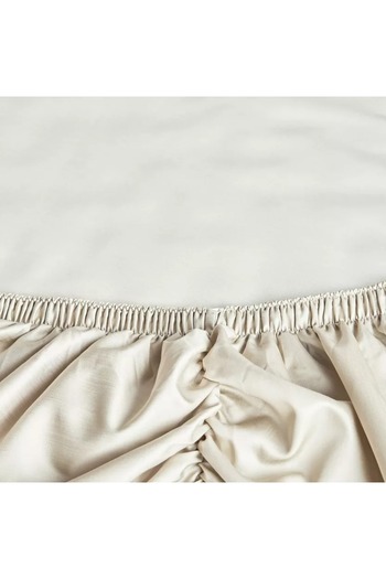 Home Centre Rekoop Tencel Sateen 300 Thread Count Single Fitted Sheet - 90x200 cm