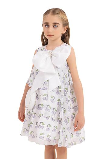 Pamina Girl's Chiffon Dress 4-8 Years Old Lilac