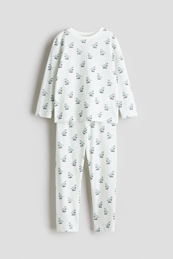 H&M Desenli Jarse Pijama Takımı
