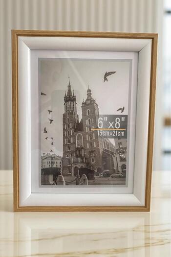 BSP Wooden Picture Frame Picture Size Height 15cm Width 20cm (with Glass)