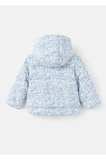 MANGO Baby Çiçek desenli tüylü anorak